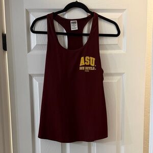 PINK Victoria's Secret Maroon ASU Tank Top
